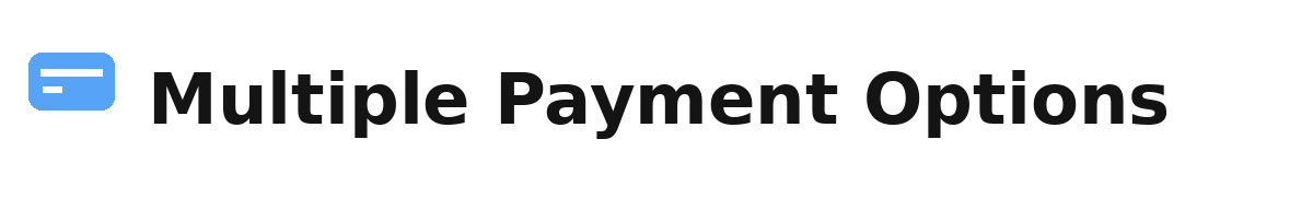 multiple payment options badge