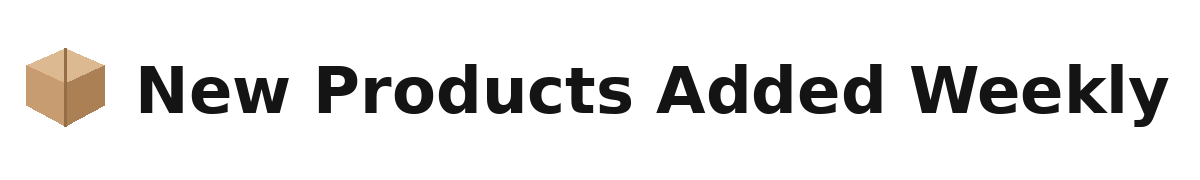 new products added weekly badge